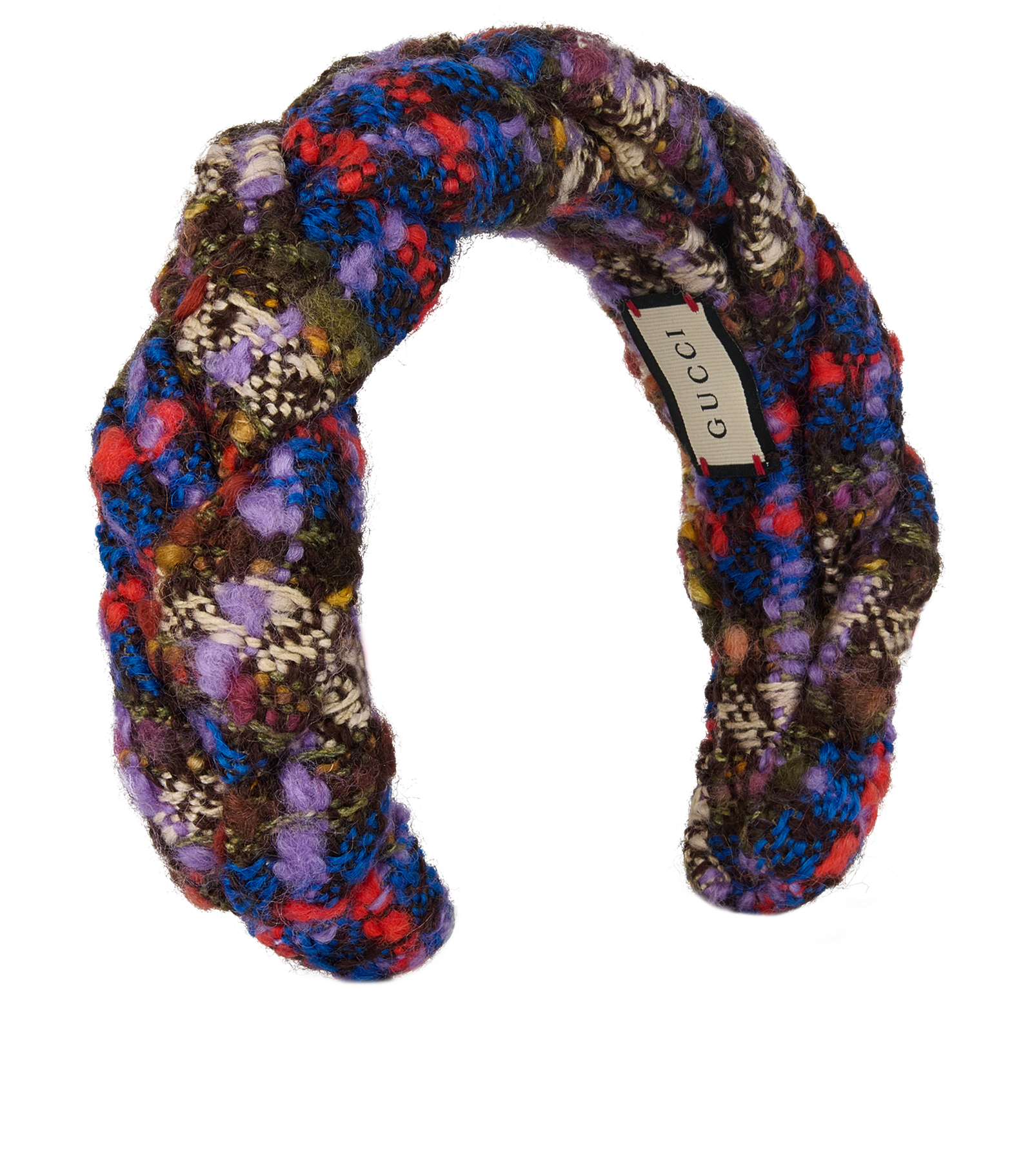 Gucci Tweed Headband, &pound;350, Accessories, Blue/Brown/Purple, Wool, Back view